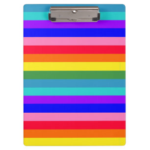 Rainbow Stripes Clipboard