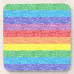 Rainbow Stripes Coasters