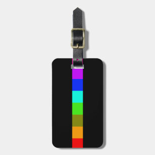 rainbow stripes colourful bars luggage tag