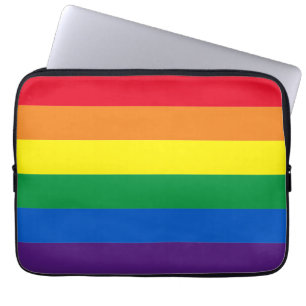 Rainbow stripes colours Lgbt gay flag Laptop Sleeve