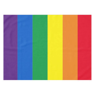 Rainbow stripes colours Lgbt gay flag Tablecloth