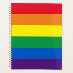 Rainbow stripes colours Lgbt Lgbtq gay flag Planner