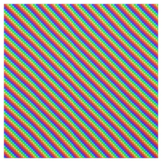 Rainbow Stripes - Combed Cotton Fabric (Swatch)
