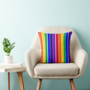 Rainbow Stripes Cushion