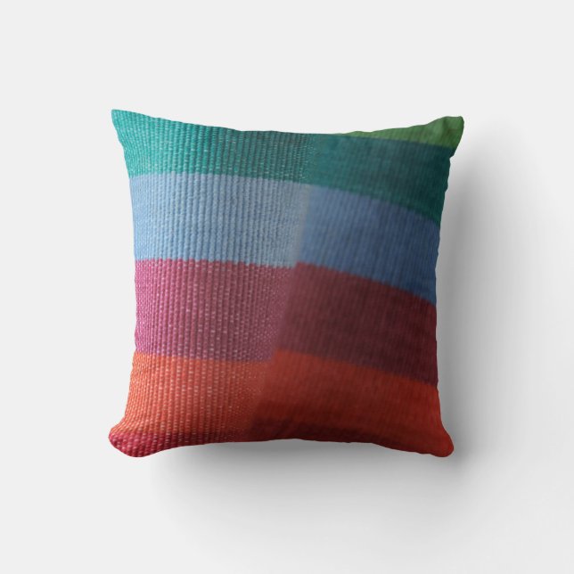 Rainbow stripes cushion (Front)