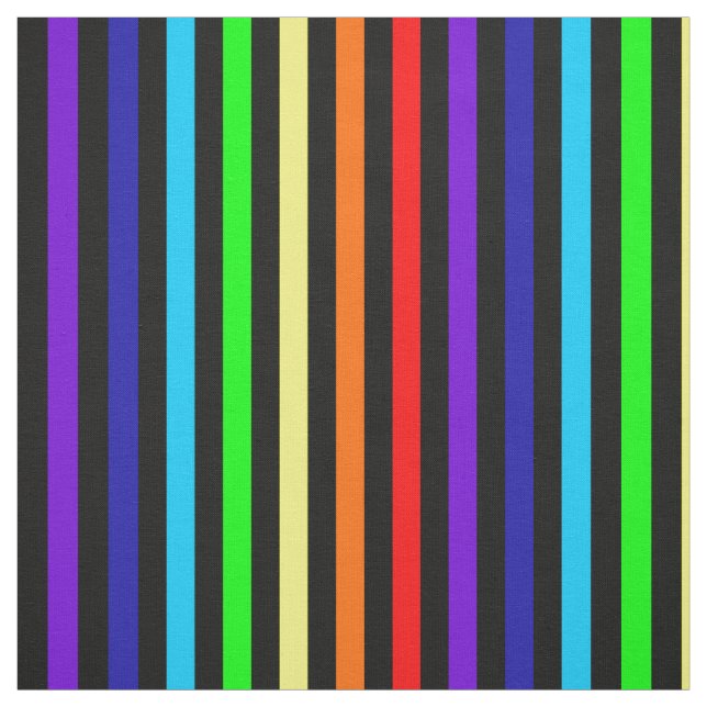 Rainbow Stripes Fabric (Swatch)