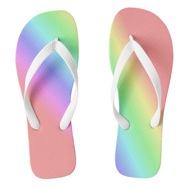 Rainbow Stripes Flip Flops (Footbed)