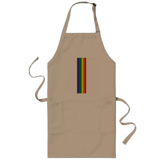 Rainbow Stripes Gay Pride LGBT Support Long Apron