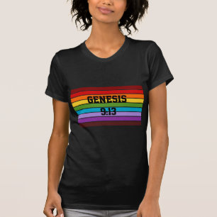 Rainbow Stripes, Genesis 9:13 T-Shirt