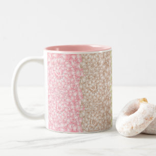 Rainbow Stripes Glitter Two-Tone Coffee Mug