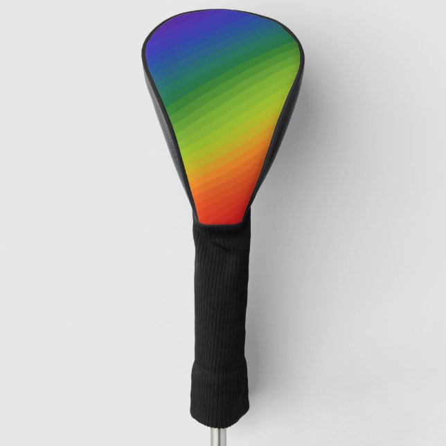 Rainbow Stripes Golf Head Cover (Front)