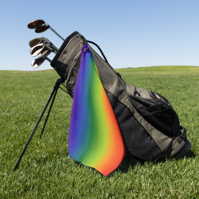 Rainbow Stripes Golf Towel (Green)