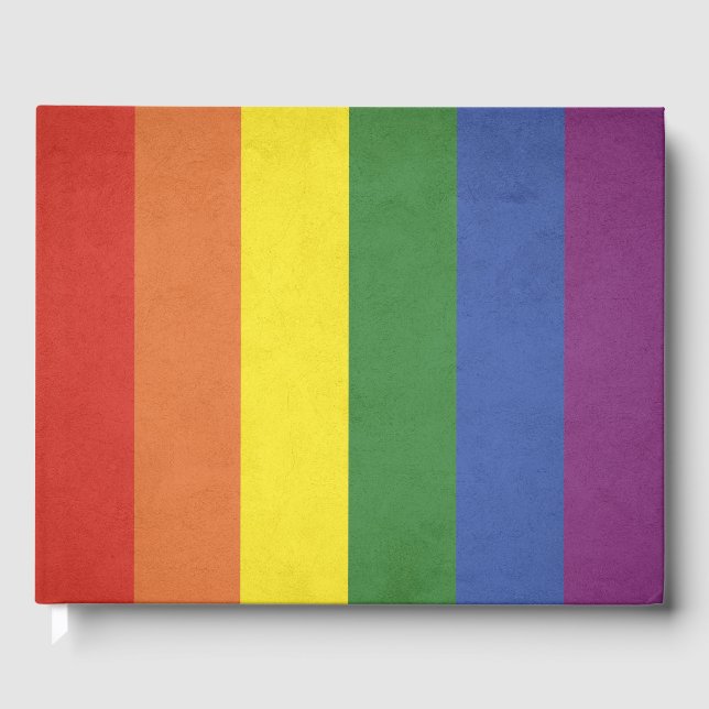 Rainbow stripes guest book (Front)