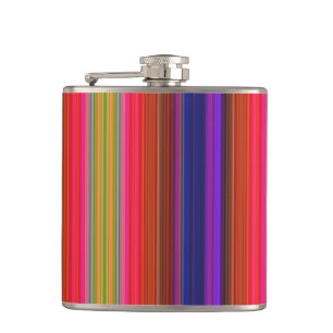 Rainbow Stripes Hip Flask