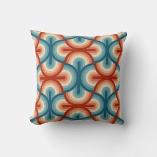 Rainbow stripes illustration pattern cushion