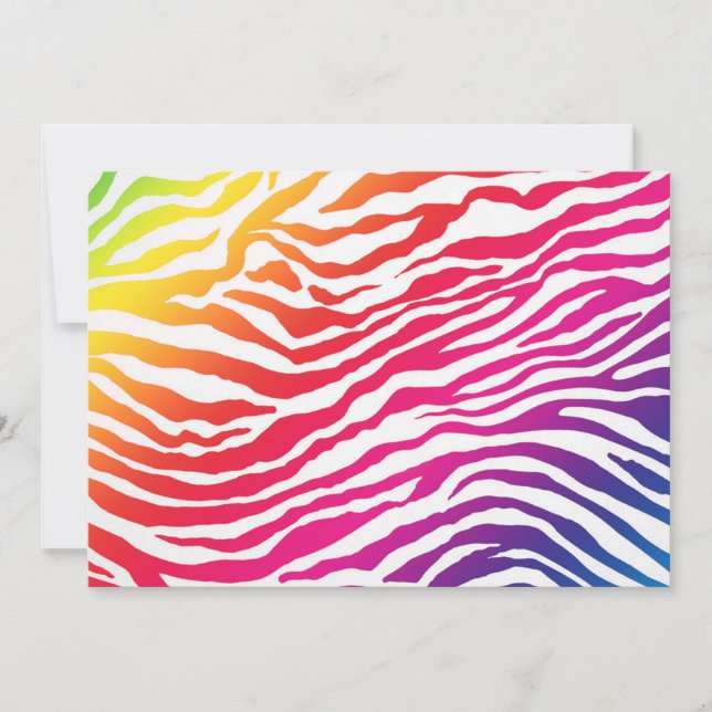 Rainbow Stripes Invitation (Front)