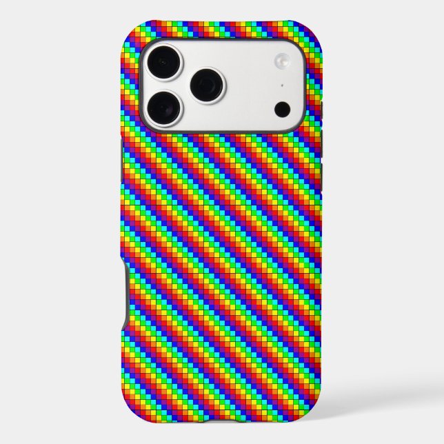 Rainbow Stripes - iPhone (16 Pro Max) Case (Back)