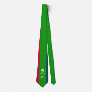 Rainbow Stripes Keep Calm And Your Text Customise Tie