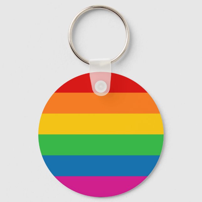 Rainbow Stripes Key Ring (Front)