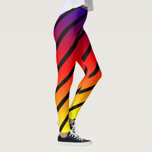Rainbow Stripes, Ladies Colourful Leggings