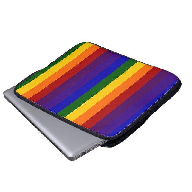 Rainbow Stripes Laptop Sleeve (Front Bottom)