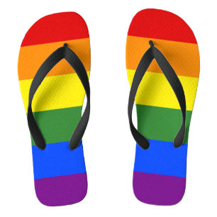 Rainbow Stripes LGBTQ Pride Flip Flops