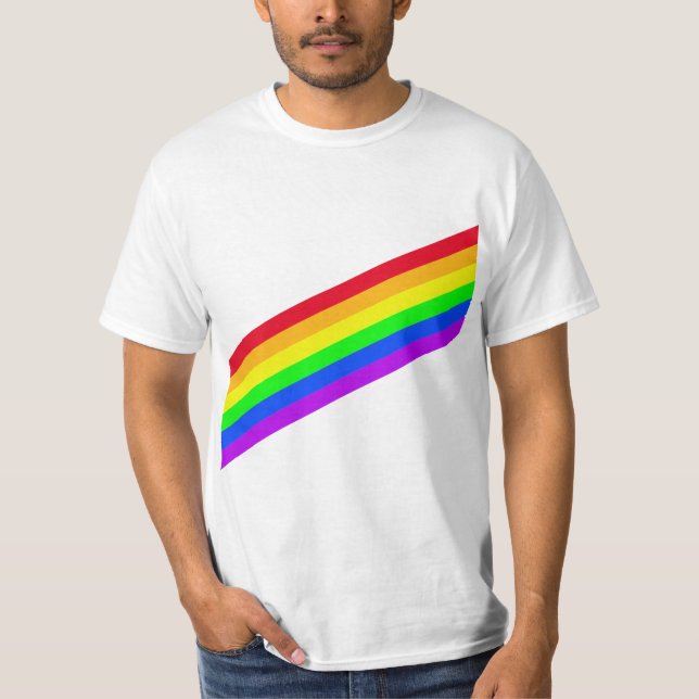Rainbow stripes | LGBTQ+ Pride T-Shirt (Front)