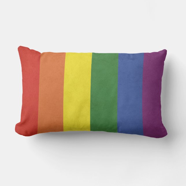 Rainbow stripes lumbar cushion (Front)