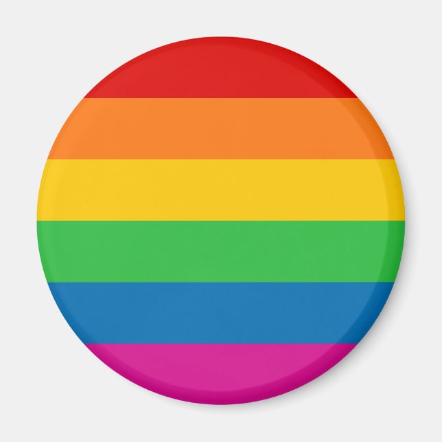 Rainbow Stripes Magnet (Front)
