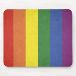 Rainbow stripes mouse mat