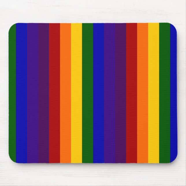 Rainbow Stripes Mouse Mat (Front)