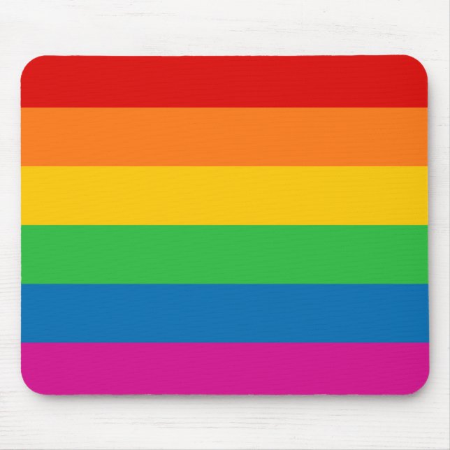 Rainbow Stripes Mouse Mat (Front)