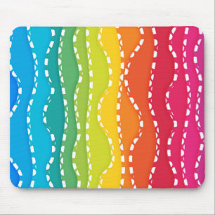 Rainbow Stripes Mouse Pad