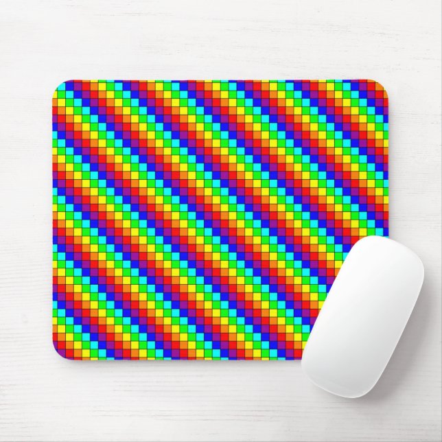 Rainbow Stripes - Mouse Pad (With Mouse)
