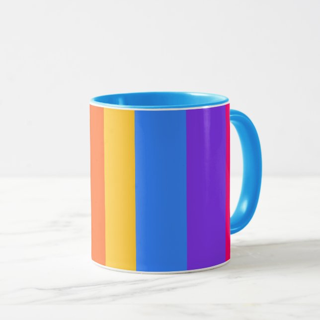 Rainbow Stripes Mug (Front Right)