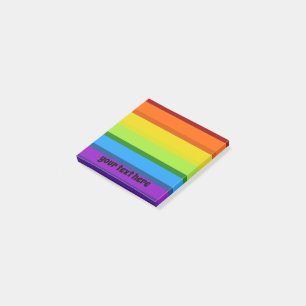 Rainbow Stripes Multicolored Lines Post-it Notes