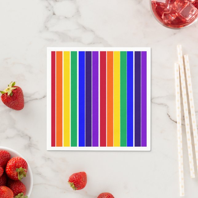 Rainbow Stripes  Napkin (Insitu)