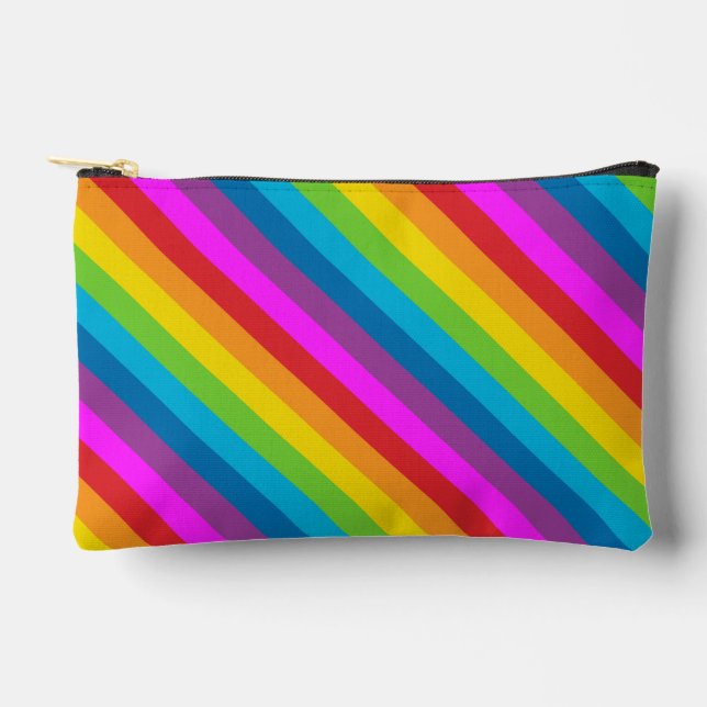 Rainbow Stripes Pattern Accessory Pouch (Front)