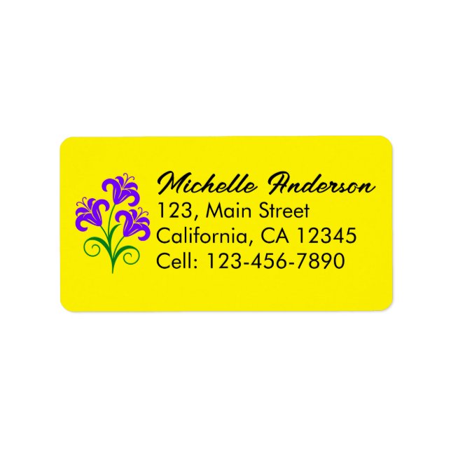 Rainbow Stripes Pattern Birthday Custom Templa Label (Front)
