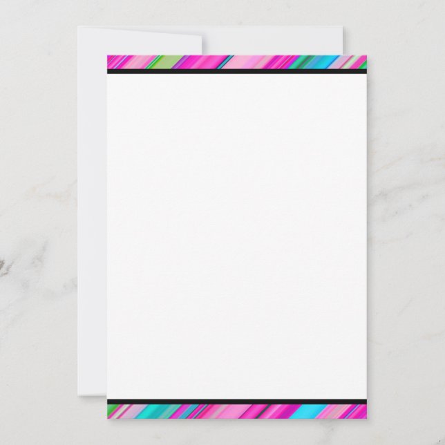 Rainbow Stripes Pattern Birthday Custom Template (Front)