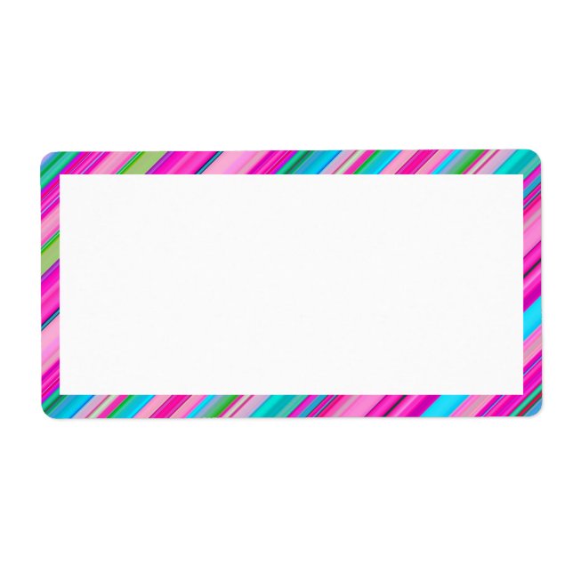 Rainbow Stripes Pattern Birthday Custom Template (Front)