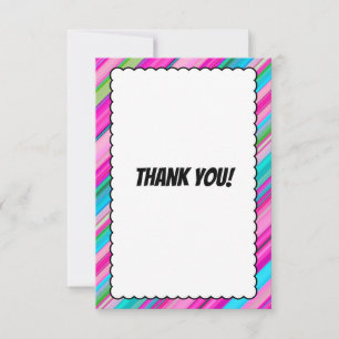 Rainbow Stripes Pattern Birthday Custom Template