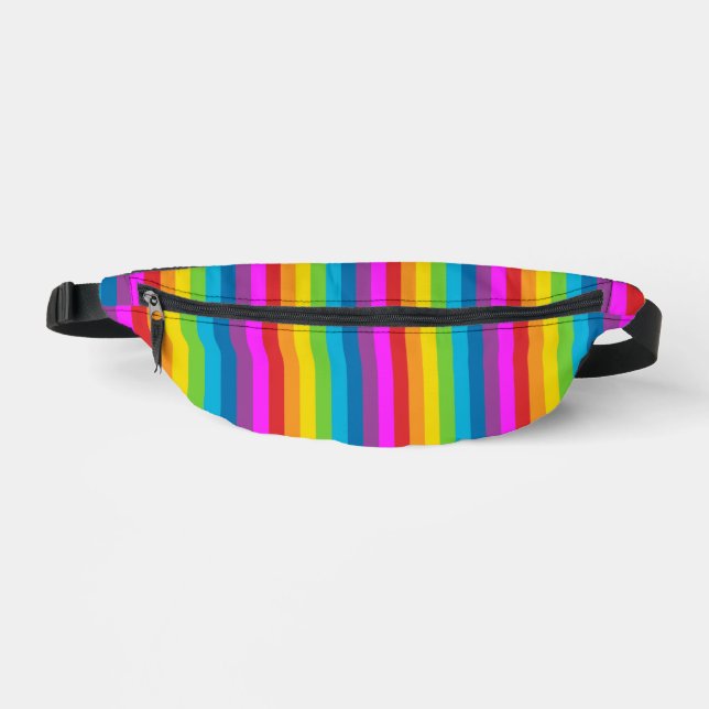 Rainbow Stripes Pattern Bum Bags (Front)