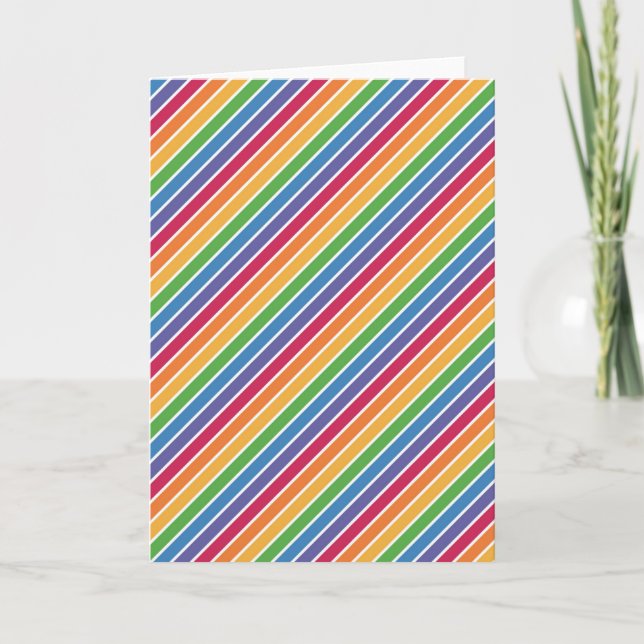 Rainbow Stripes Pattern Card (Front)