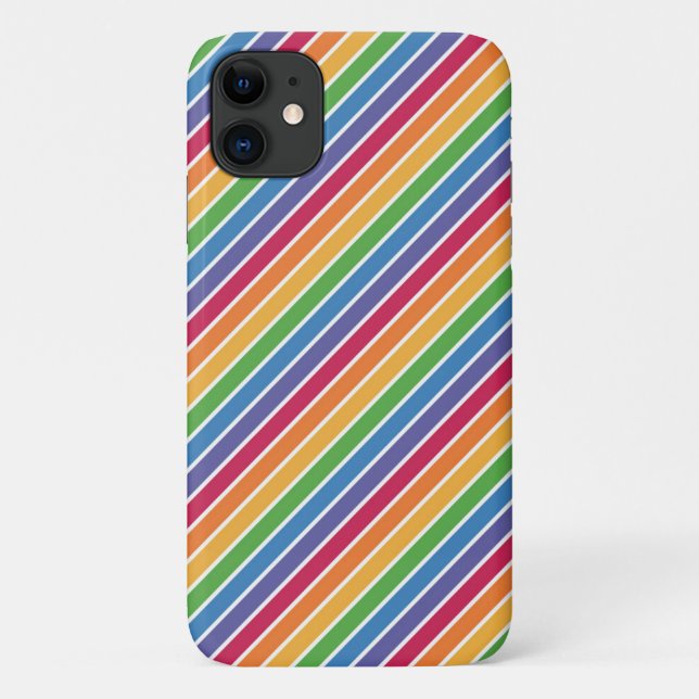 Rainbow Stripes Pattern Case-Mate iPhone Case (Back)