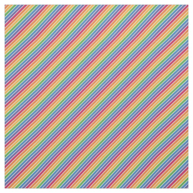 Rainbow Stripes Pattern Fabric (Swatch)