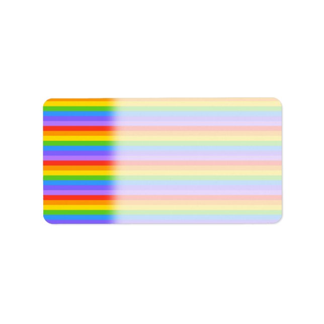 Rainbow Stripes Pattern. Label (Front)