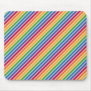 Rainbow Stripes Pattern Mouse Mat