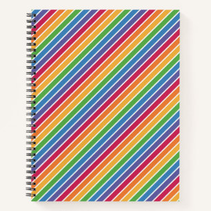 Rainbow Stripes Pattern Notebook