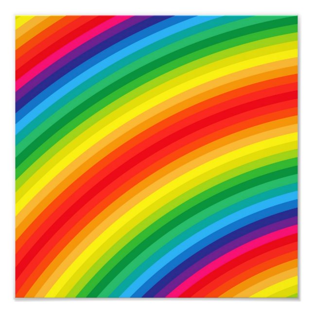 Rainbow Stripes Pattern Photo Print (Front)